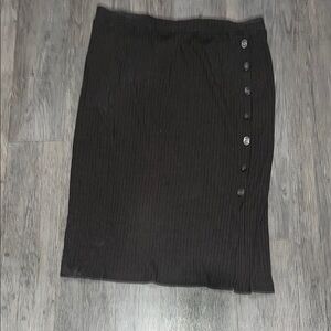 Time & Tru Brown Ribbed Skirt